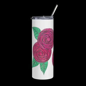 Zesty Rose Tumbler by Momma Balisti - 20oz Stainless Steel Tumbler @MommaBalisti